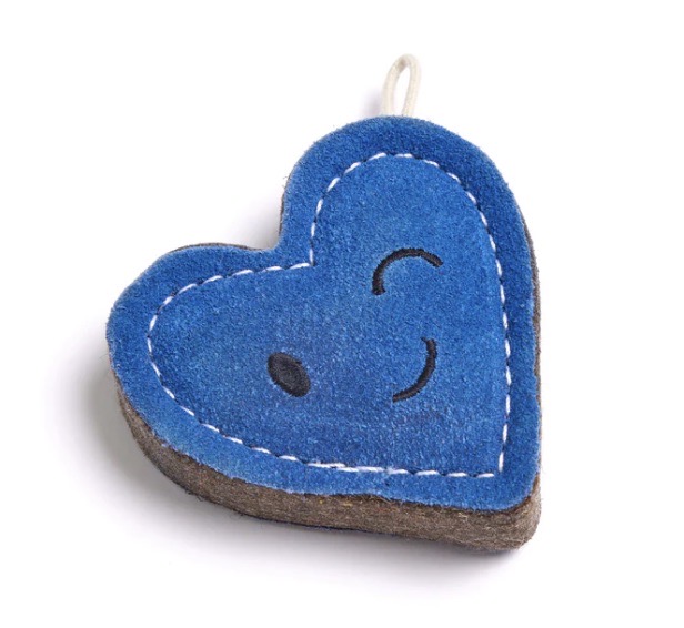 GREEN＆WILDS 天然黃麻製犬用啃咬玩具 藍愛心提米