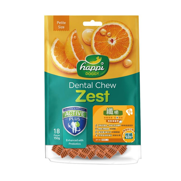 Happi Doggy  咀嚼健齒棒 柑橘 S號