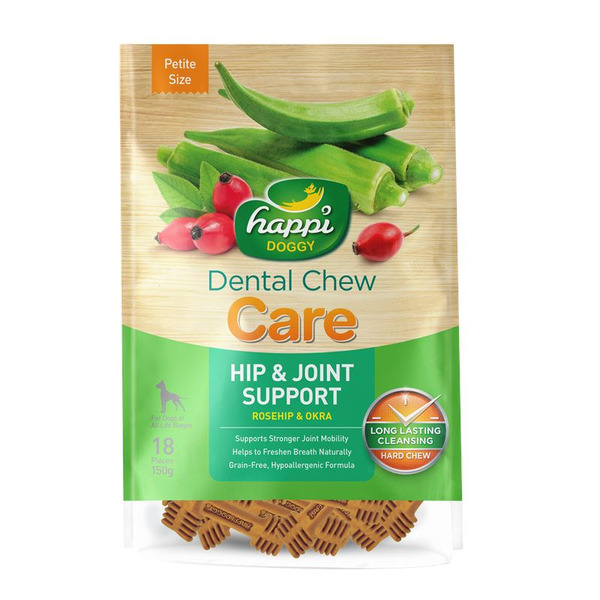 Happi Doggy 咀嚼健齒棒 秋葵+玫瑰果 S號/M號