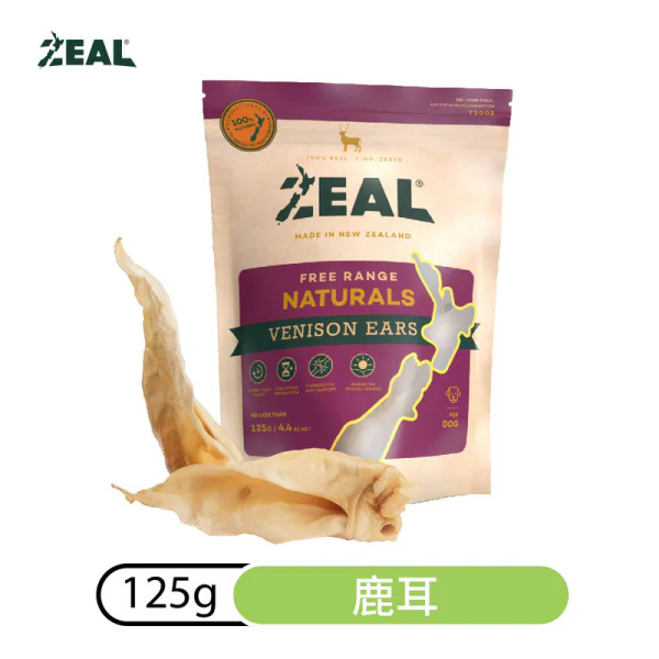 ZEAL 天然風乾零食 鹿耳 125g