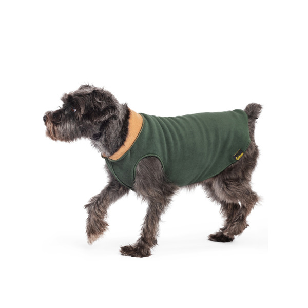 Gold Paw 雙層彈性刷毛背心 杉林綠/花栗褐色