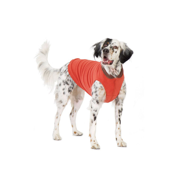 Gold Paw 雙層彈性刷毛背心 甜椒紅/栗棕