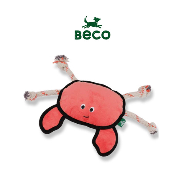 英國 Beco 環保寵物玩具 微笑螃蟹