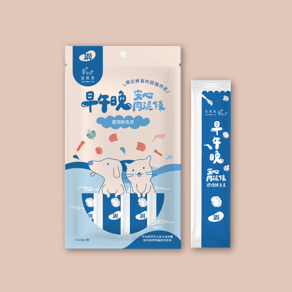 早午晚安心肉泥條 膠潤鮮魚貝