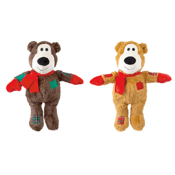 KONG Holiday Wild Knots Bear 巨型繩結圍巾補丁熊